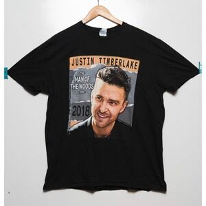 Justin Timberlake Man Of The Woods 2018 Tour Tee T-Shirt Men's Size XL Tour JT